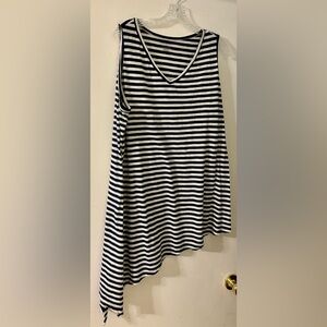 $12 Lane Bryant Navy& White Long Tank (Pre-Loved)